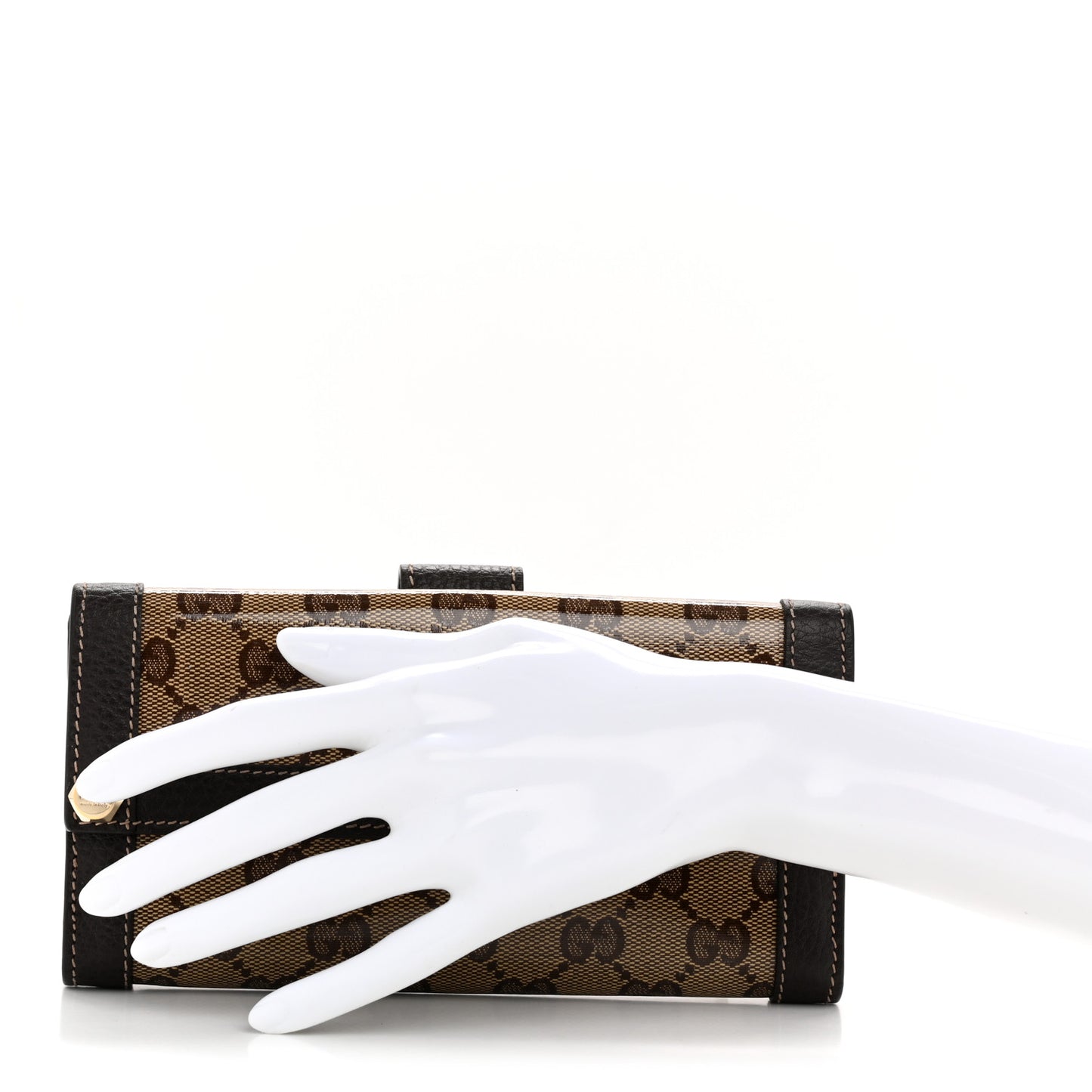 Crystal Monogram Continental Charmy Wallet Brown