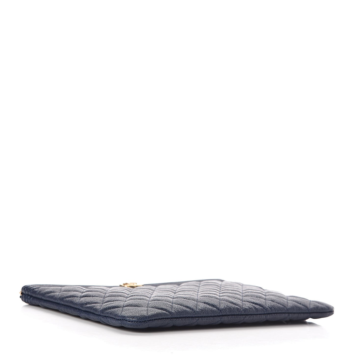 Caviar Quilted Medium Boy Cosmetic Case Navy