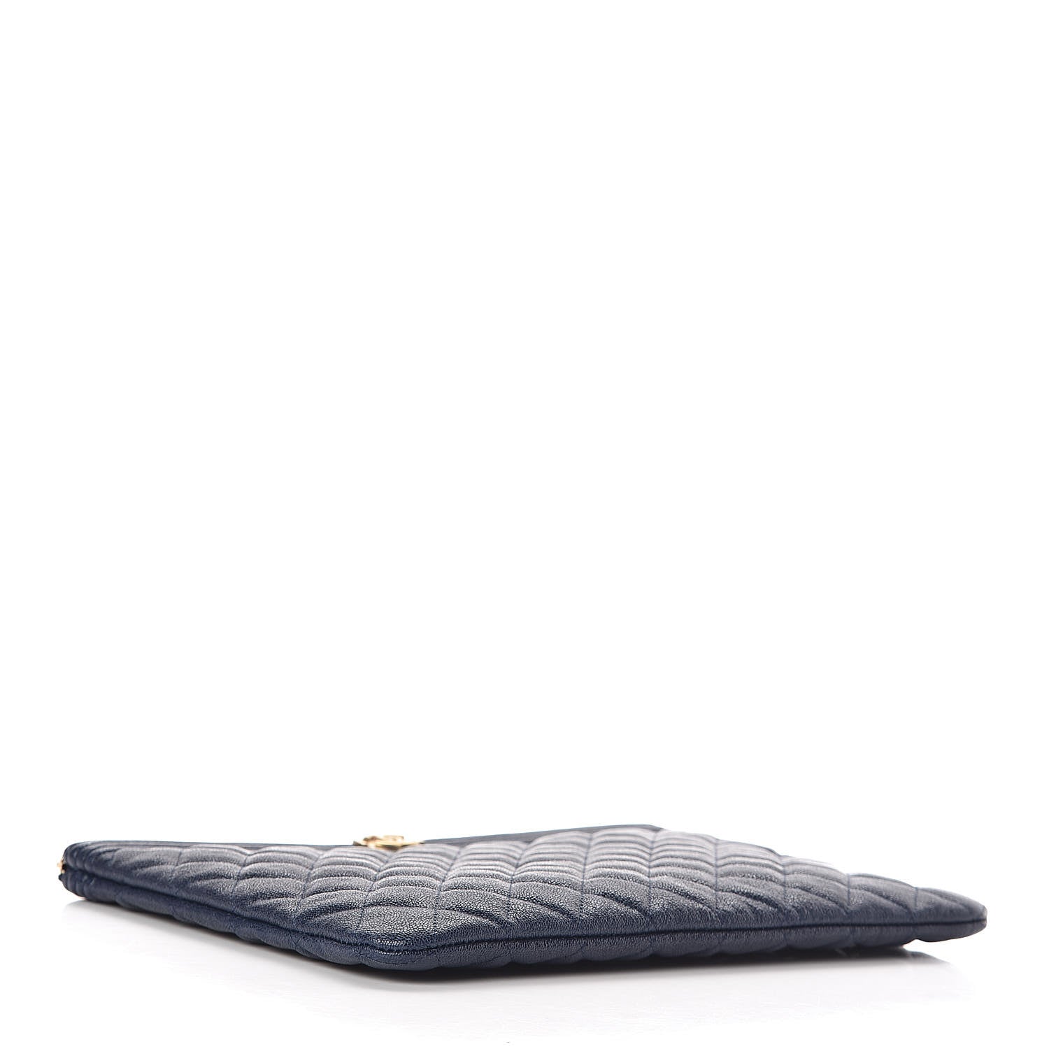 Chanel Caviar Quilted Medium Boy Cosmetic Case Navy 4 of 9