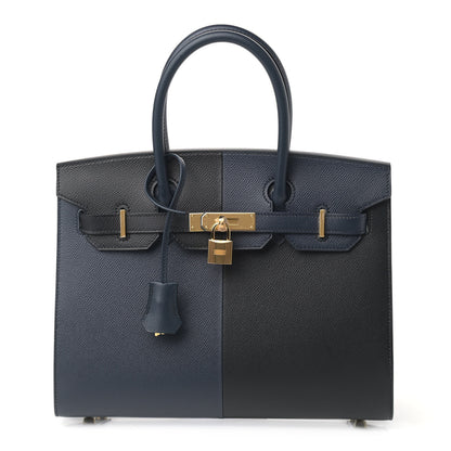 Hermes Epsom Casaque Birkin Sellier 30 Bleu Indigo Black Bleu Frida 1 of 14