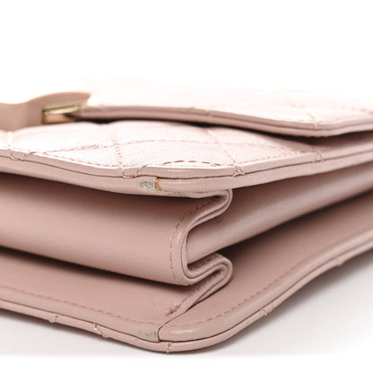 Chanel Sheepskin Quilted Beauty Lock Flap Pink 10 of 11
