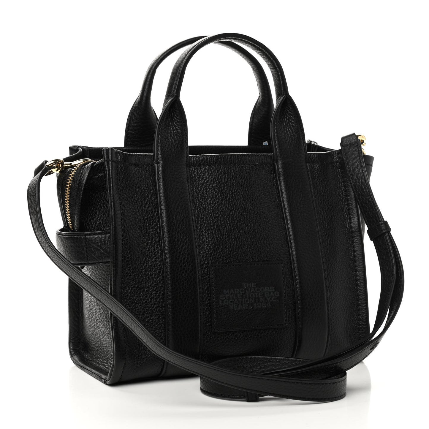 Grained Calfskin Small The Tote Bag Black