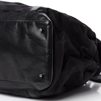 Burberry Nylon Tonal Check Diaper Bag Black 7 of 12