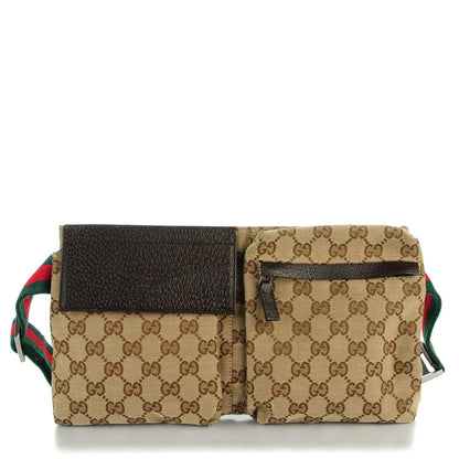 Gucci Monogram Web Belt Bag Dark Brown 1 of 7