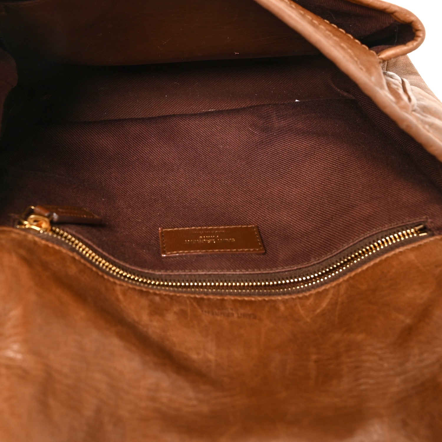 Saint Laurent Crinkled Calfskin Matelasse Monogram Medium Niki Chain Satchel Brown 5 of 14