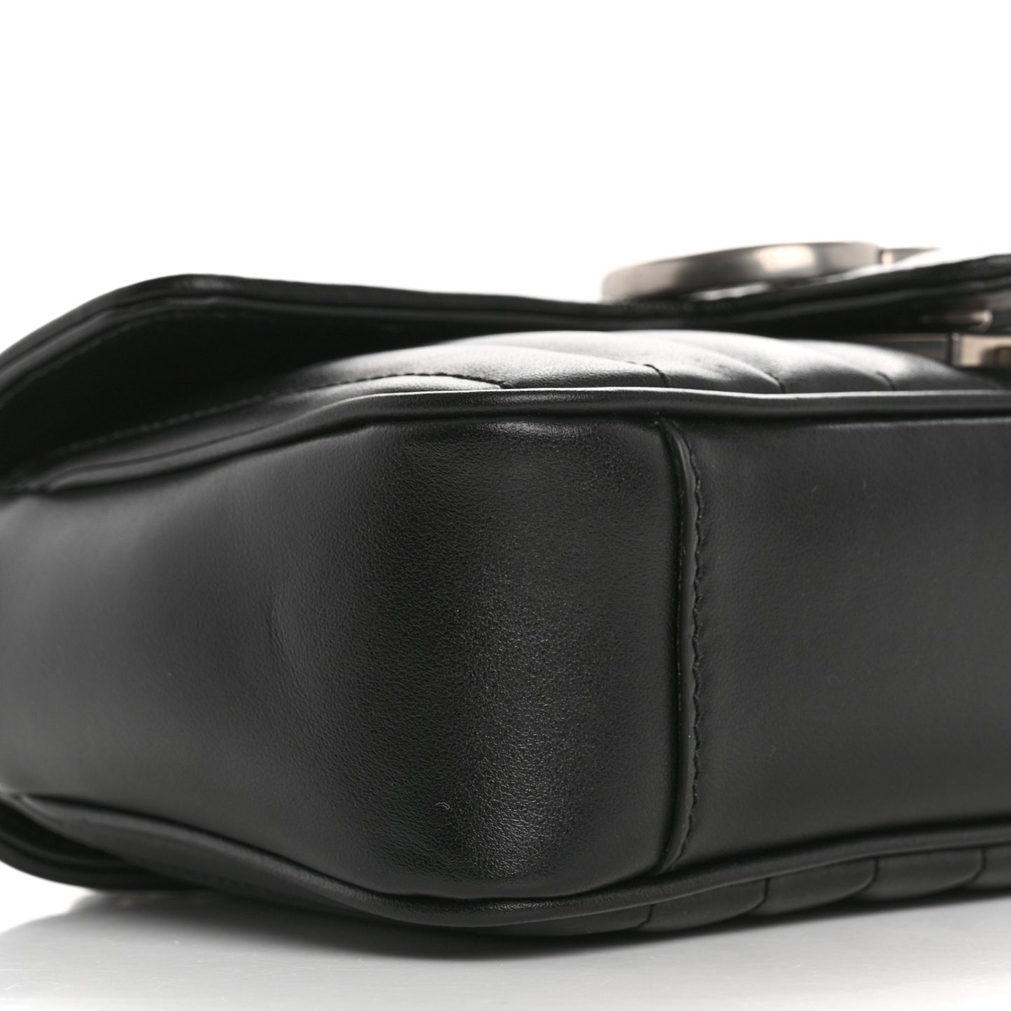 Calfskin Matelasse Aria Mini GG Marmont Shoulder Bag Black Black