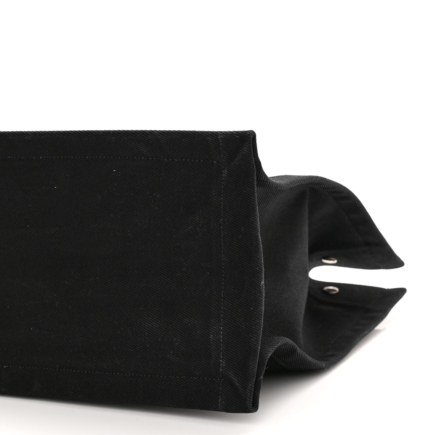 Linen Calfskin Rive Gauche Tote Black