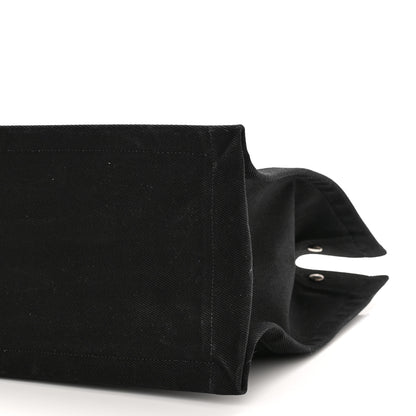 Saint Laurent Linen Calfskin Rive Gauche Tote Black 10 of 12