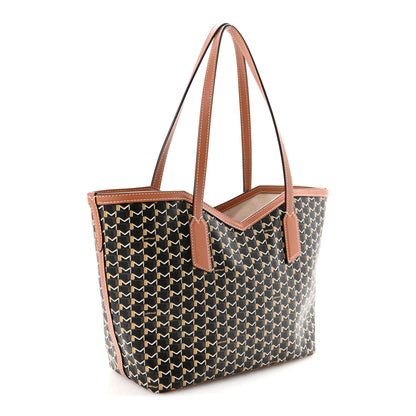Moynat Calfskin Canvas M Tote PM Brown 4 of 10