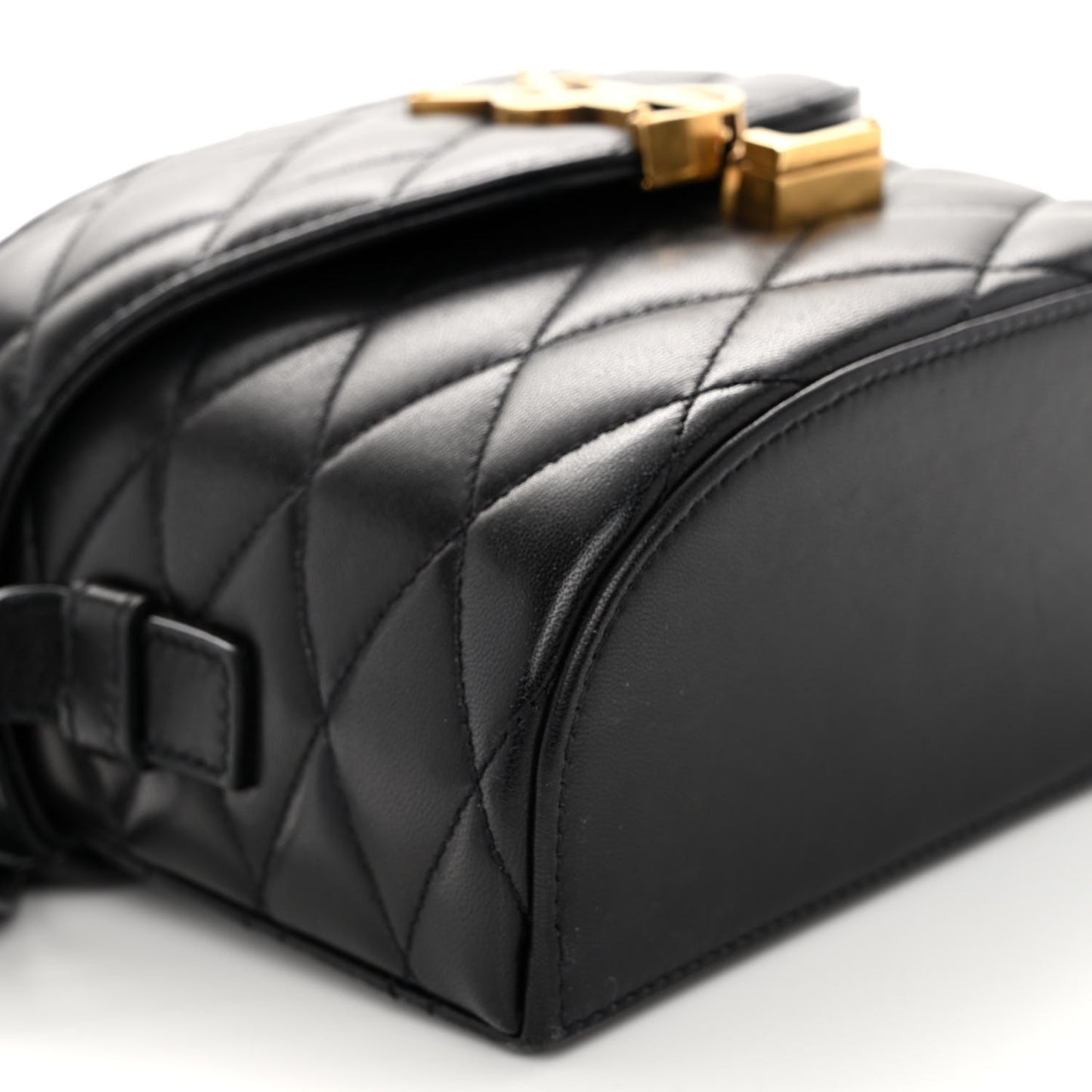 Lambskin Matelasse Monogram June Box Bag Black