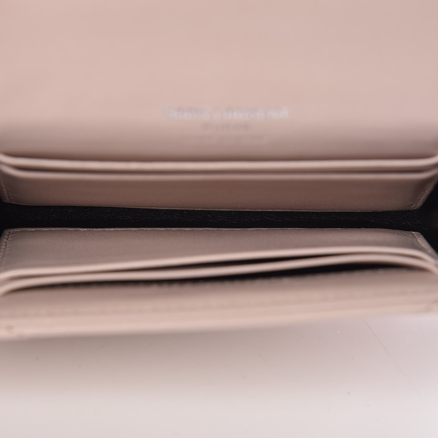 Saint Laurent Nappa Matelasse Chevron Small Monogram Envelope Wallet Nude Powder 5 of 7