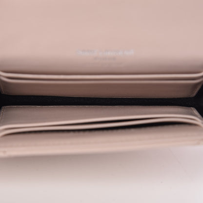 Saint Laurent Nappa Matelasse Chevron Small Monogram Envelope Wallet Nude Powder 5 of 7