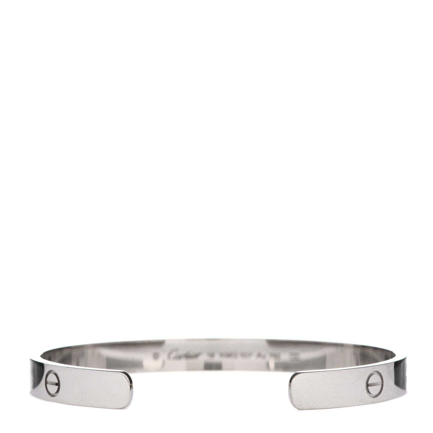 18K White Gold LOVE Cuff Bracelet 18