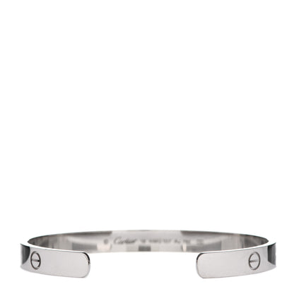Cartier 18K White Gold LOVE Cuff Bracelet 18 3 of 4