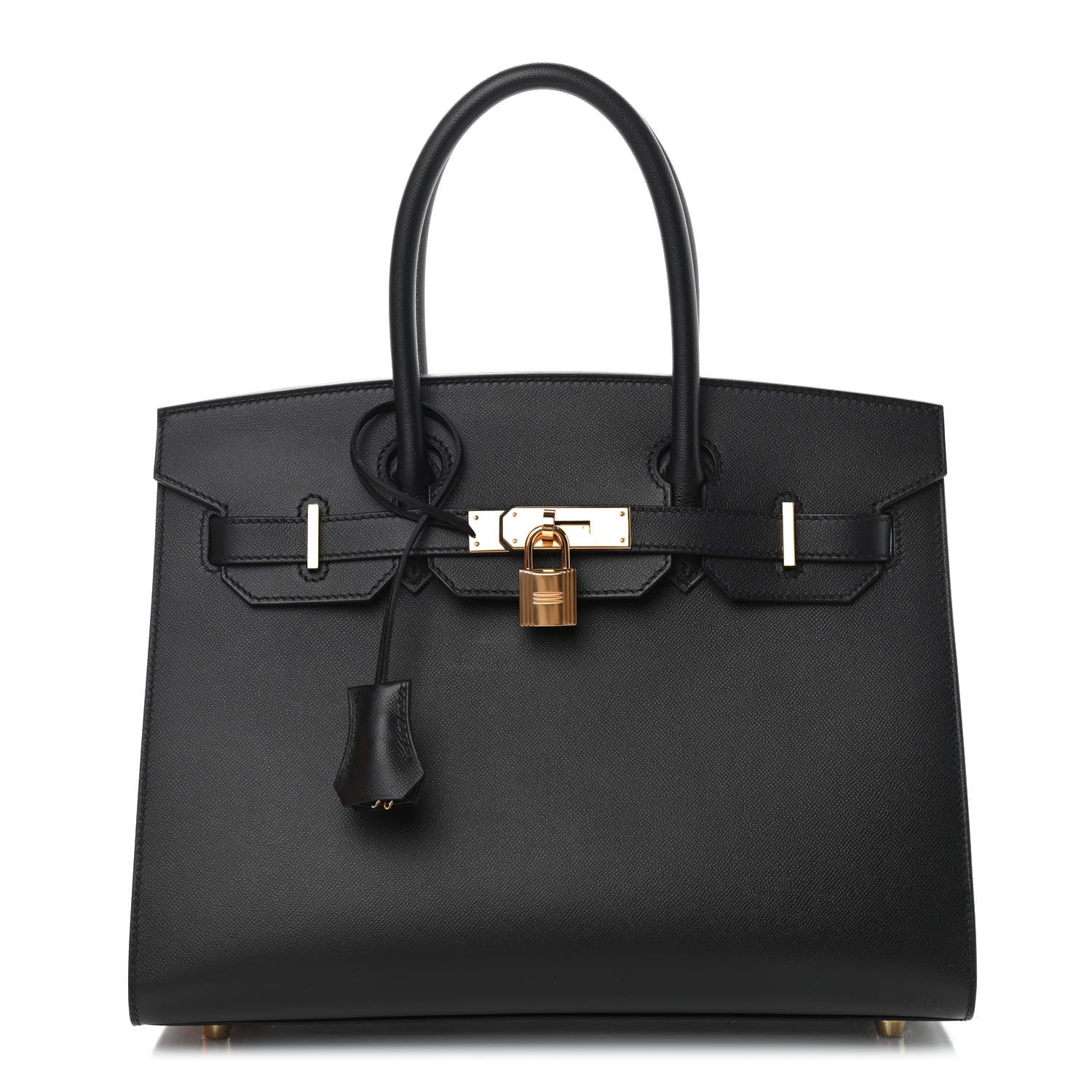 Hermes Madame Calfskin Birkin Sellier 30 Black 1 of 11