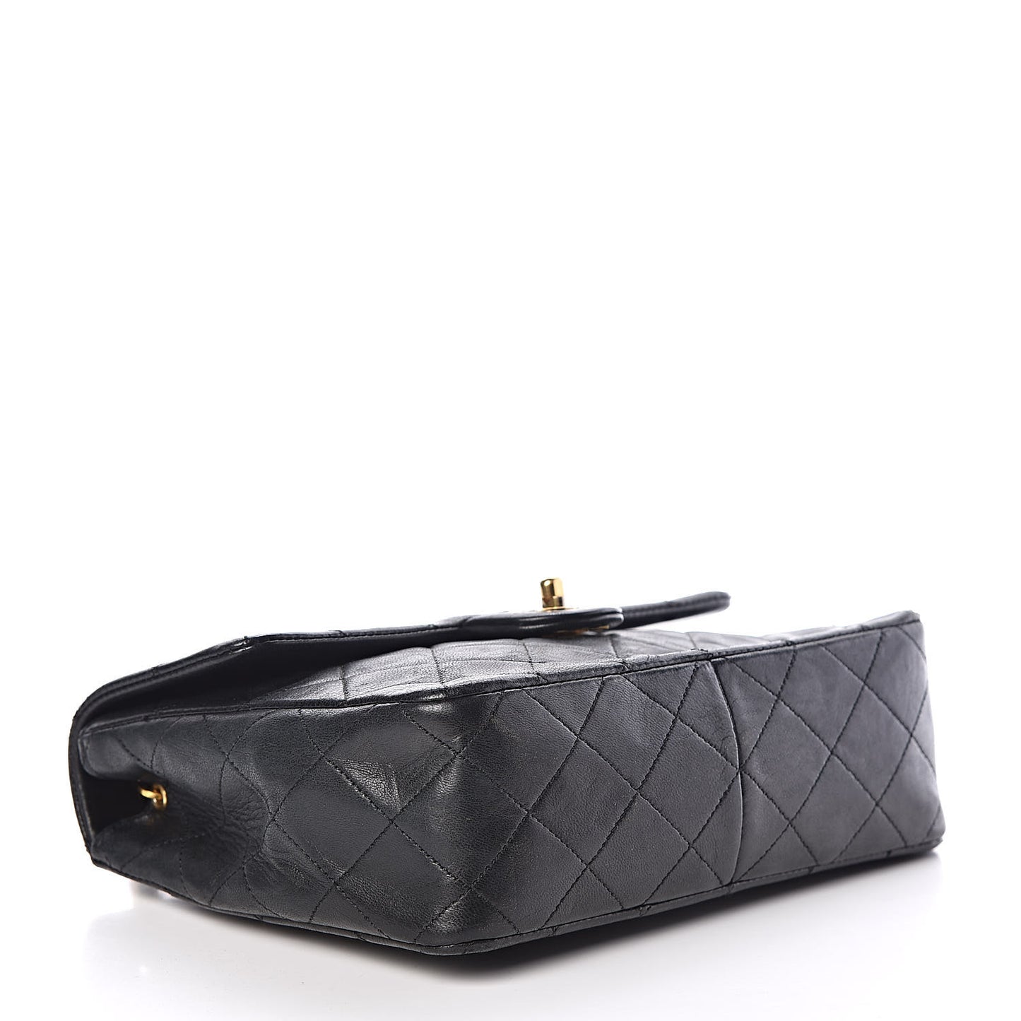 Lambskin Quilted Mini Square Flap Bag Black