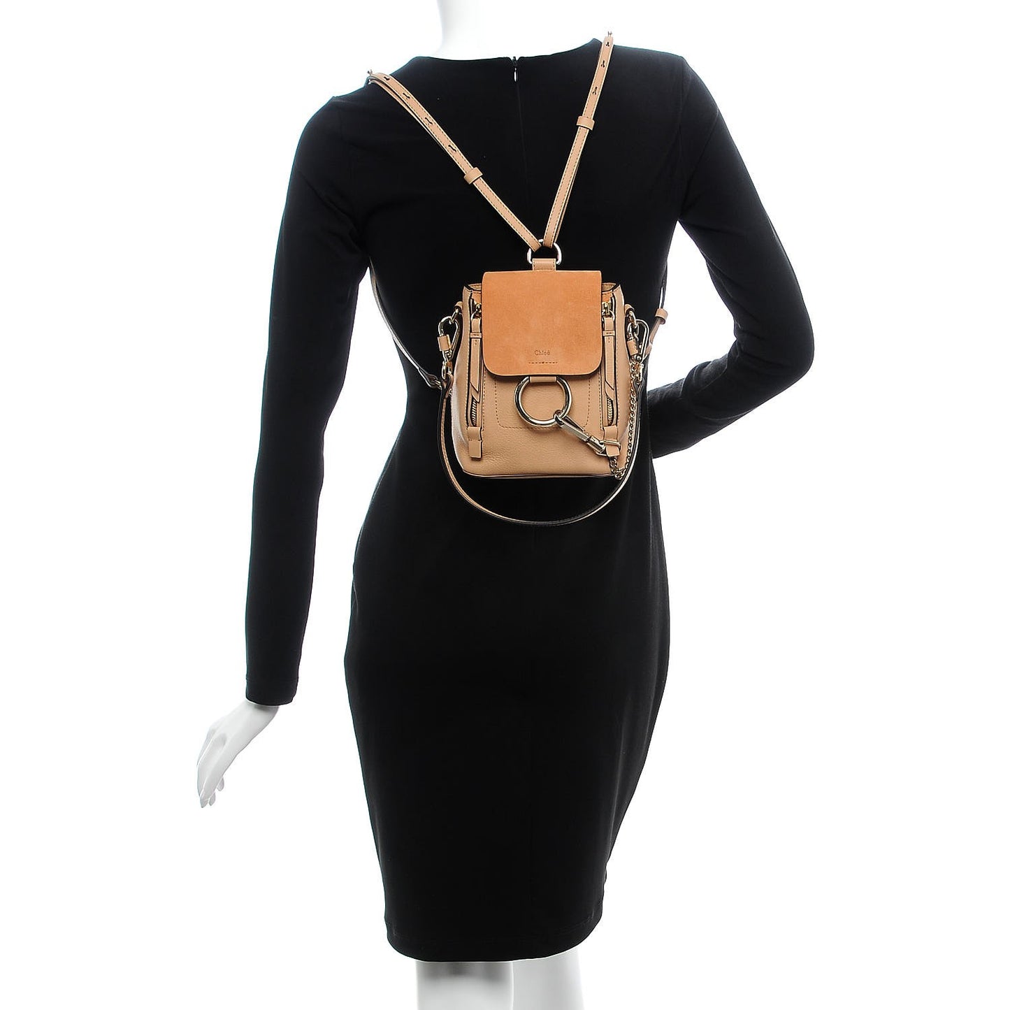 Suede Calfskin Mini Faye Backpack Blushy Pink
