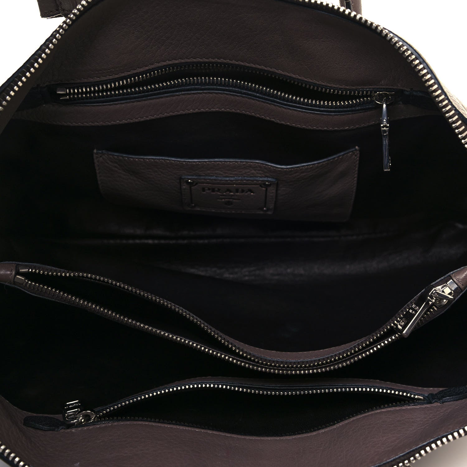 Prada Cervo Bauletto Bag Argilla Black 6 of 14