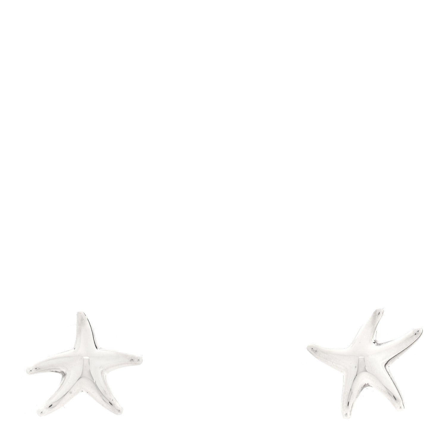 Tiffany Sterling Silver 15mm Elsa Peretti Starfish Earrings 1 of 4