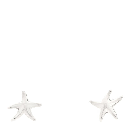 Tiffany Sterling Silver 15mm Elsa Peretti Starfish Earrings 1 of 4