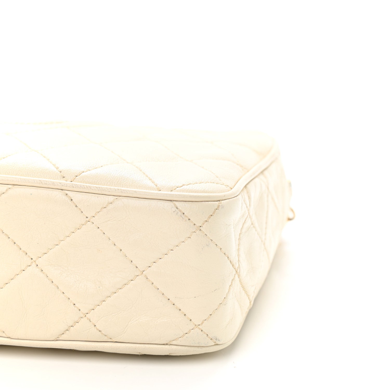 Chanel Lambskin Quilted Tassel Camera Case White 5 of 17