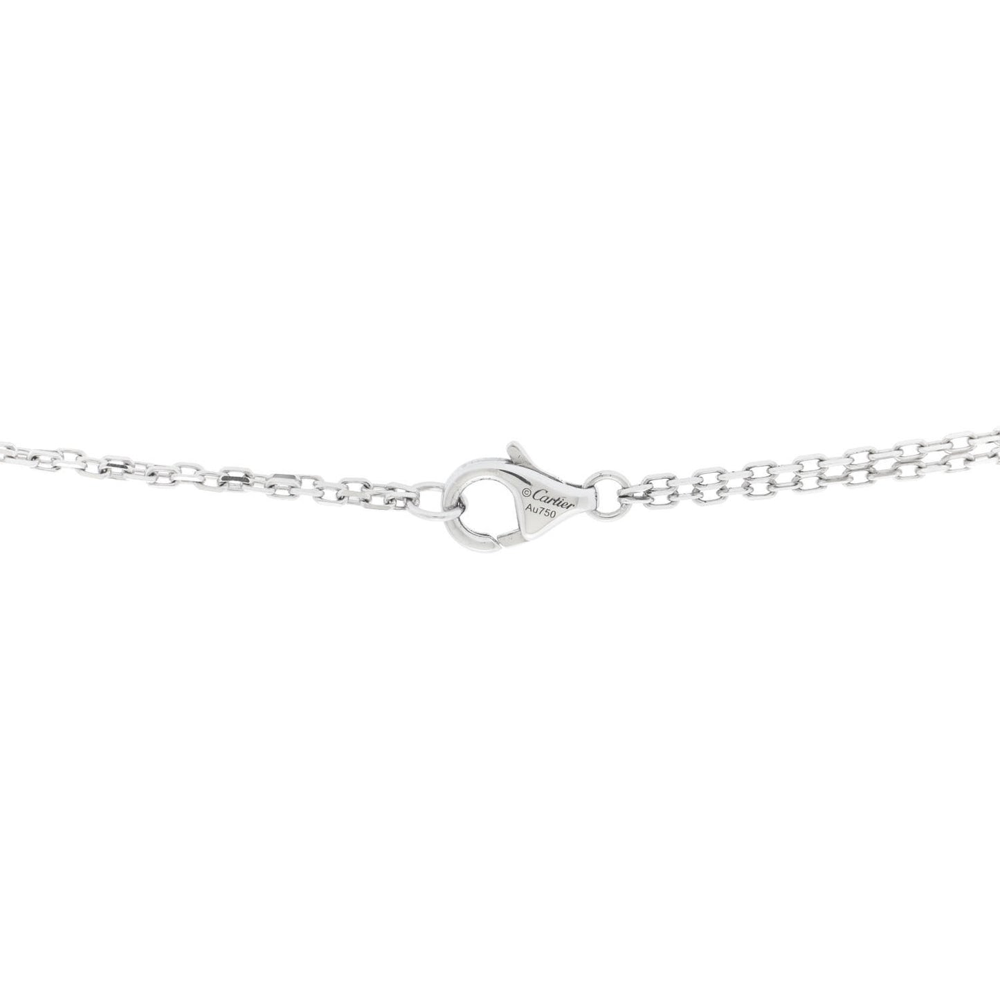 18K White Gold 2 Diamond LOVE Necklace