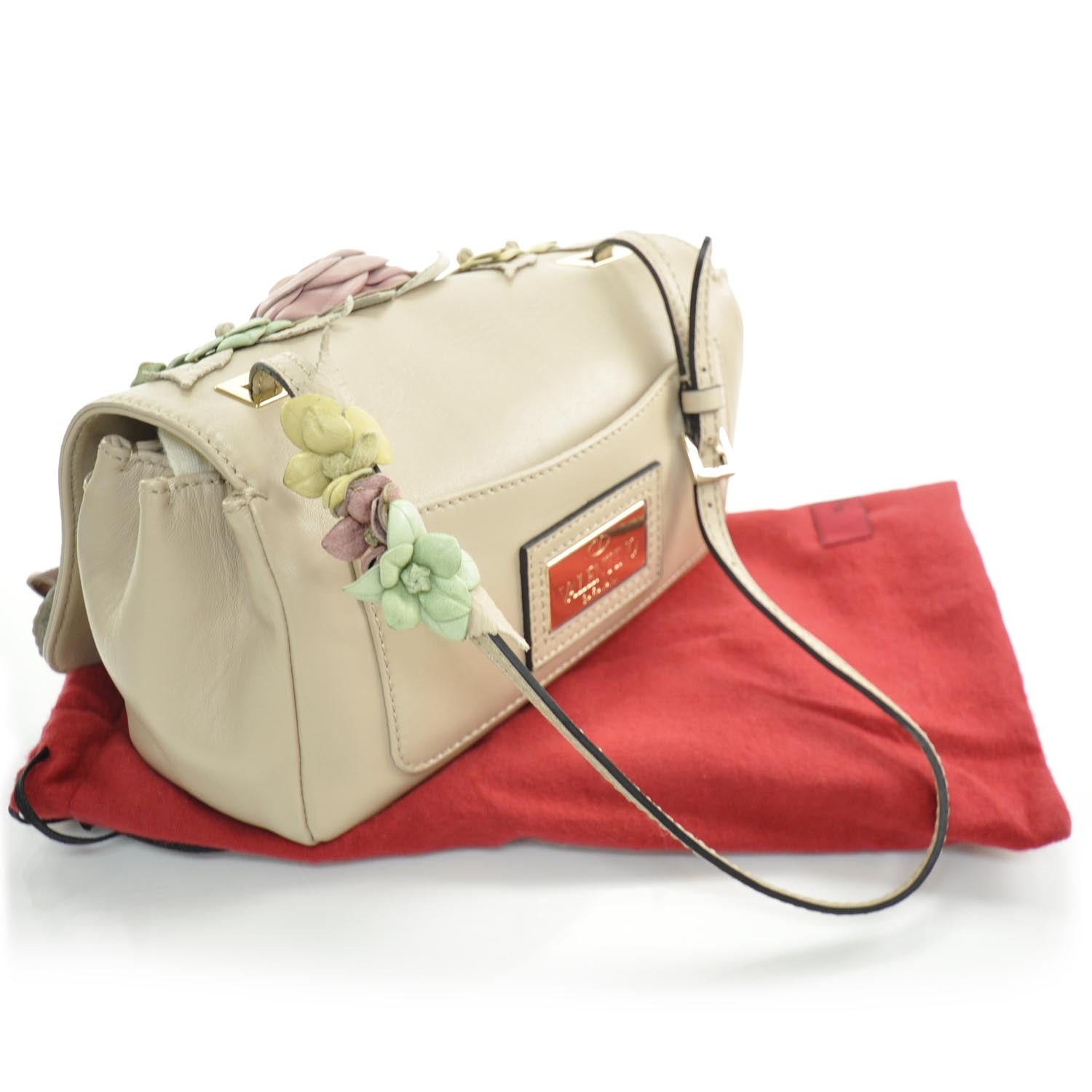 Valentino Garavani Leather Flower Flap Bag 3 of 11