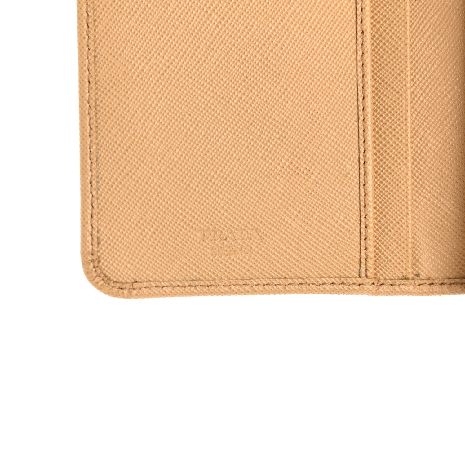 Prada Saffiano Metal Compact Wallet Noisette 7 of 15