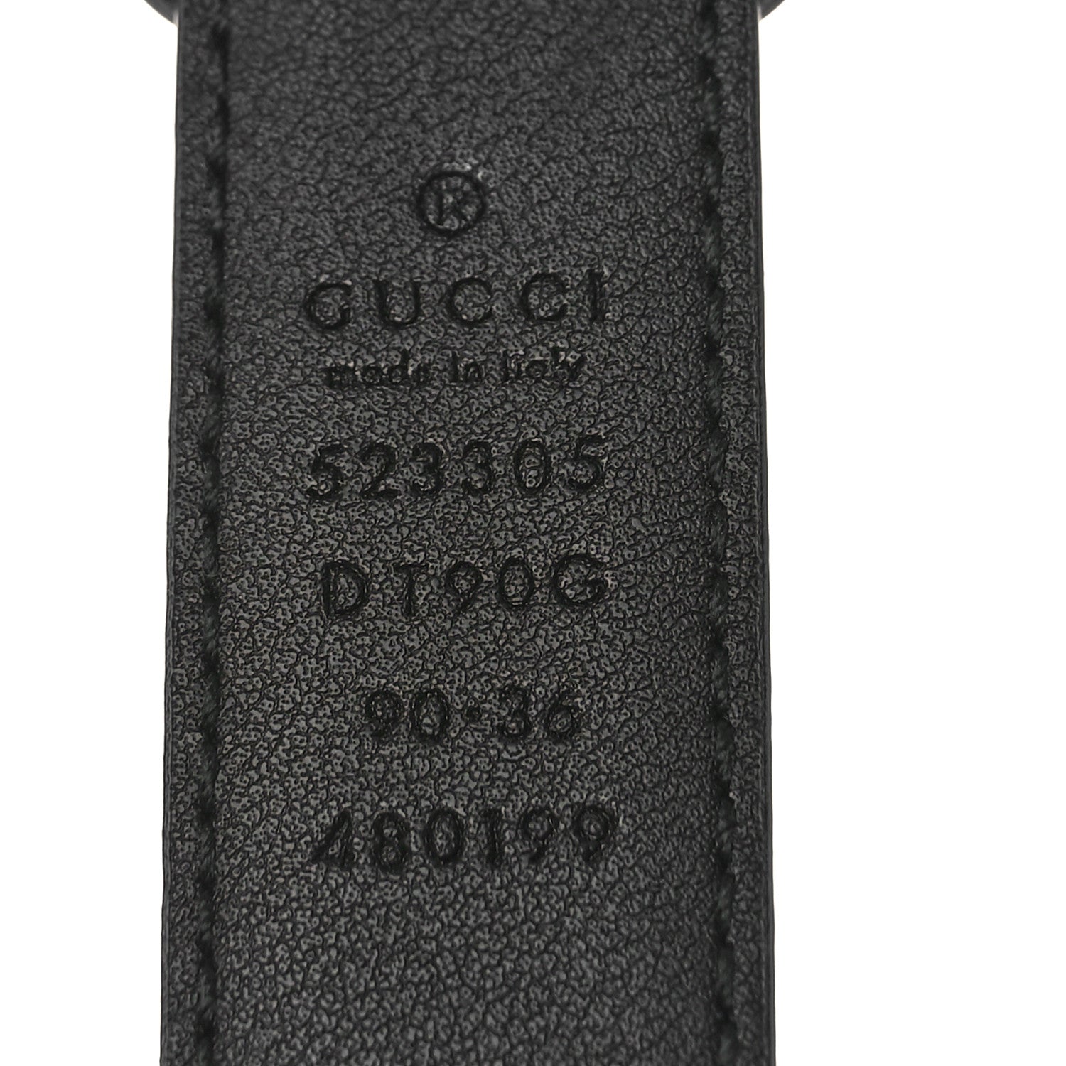 Gucci Calfskin Icaro G Cube 25mm Belt 90 36 Black 3 of 5