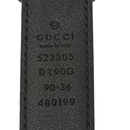 Gucci Calfskin Icaro G Cube 25mm Belt 90 36 Black 3 of 5