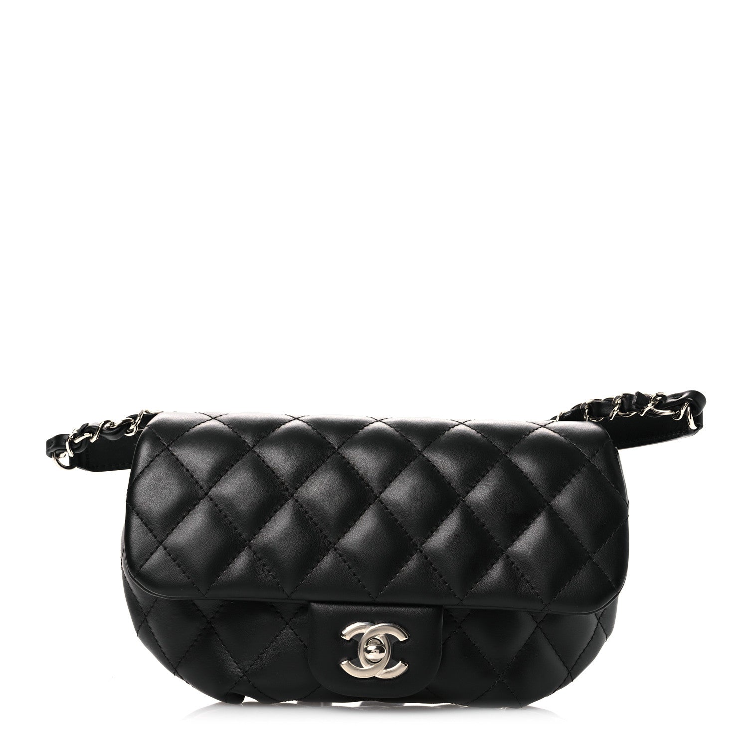 Chanel Calfskin Quilted CC Uniform Flap Belt Bag Black 1 of 13