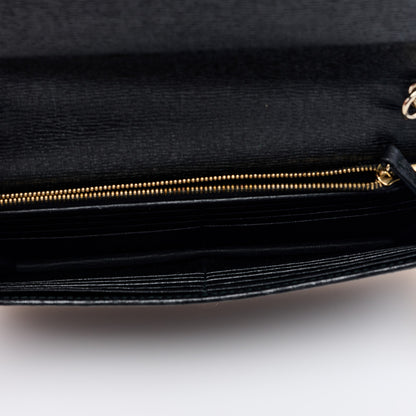 Gucci Textured Calfskin Medium Betty Chain Wallet Black 5 of 8