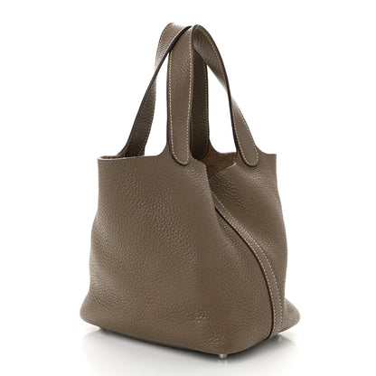 Hermes Taurillon Clemence Picotin Lock 18 PM Etoupe 3 of 11