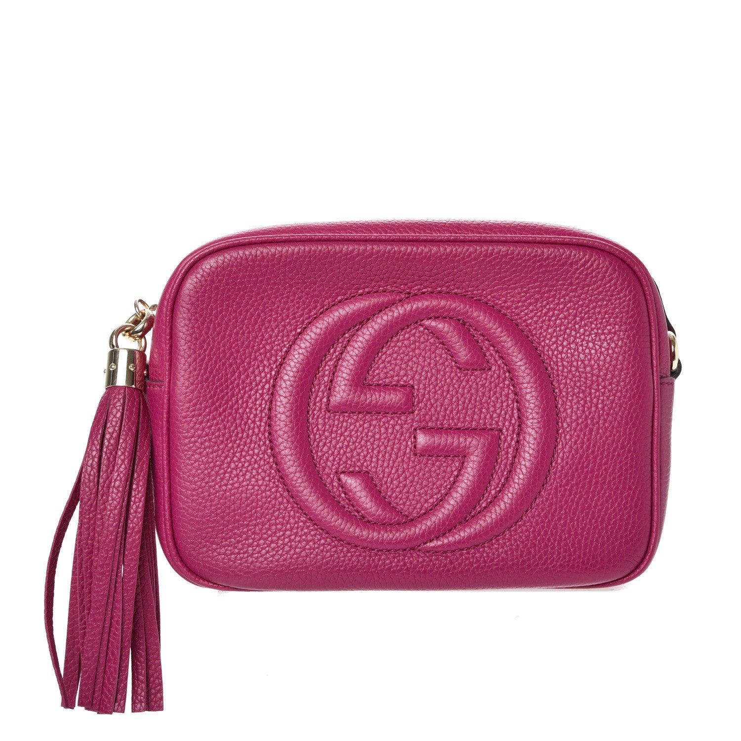 Gucci Pebbled Calfskin Small Soho Disco Bag Bright Bougainvillea 1 of 7