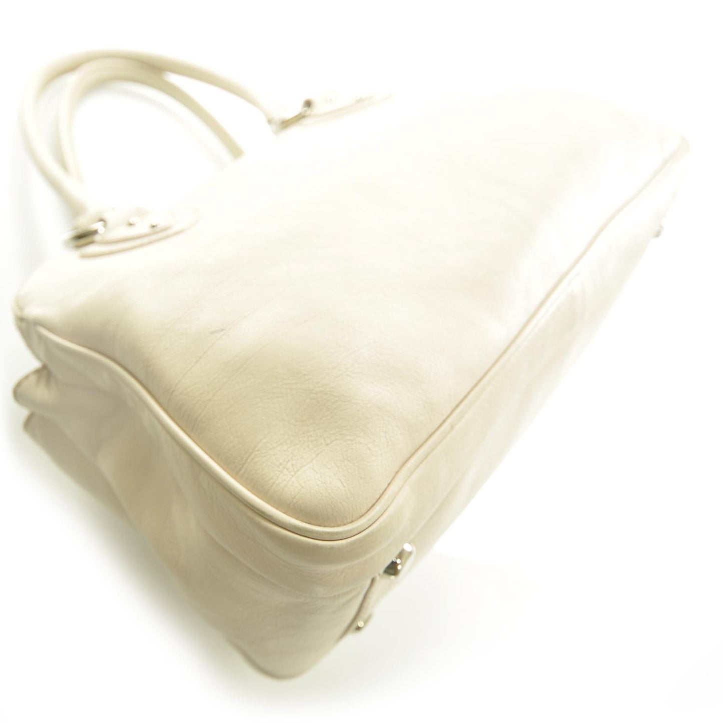 Leather Blake Satchel Cream