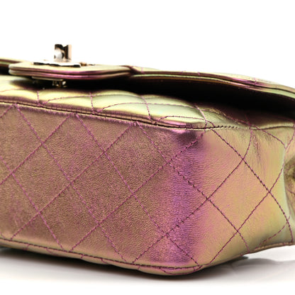 Chanel Iridescent Lambskin Quilted Mini Rectangular Flap Purple 9 of 9
