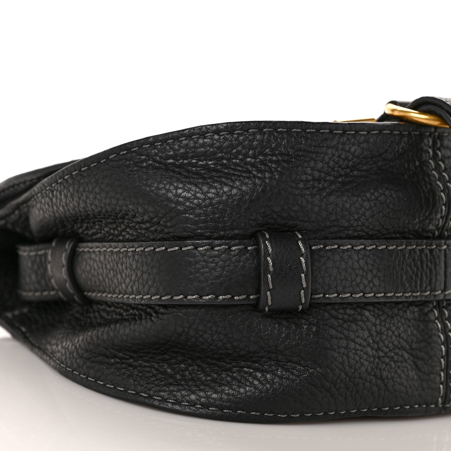 Calfskin Mini Marcie Round Crossbody Bag Black
