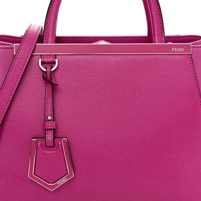 Fendi Vitello Elite Petite 2Jours Tote Magenta 9 of 11