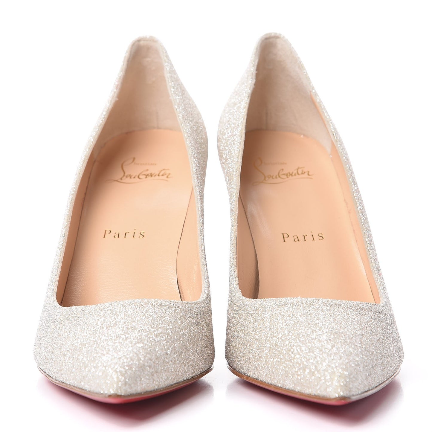 Glitter Decoltish 85 Pumps 37 Ivory