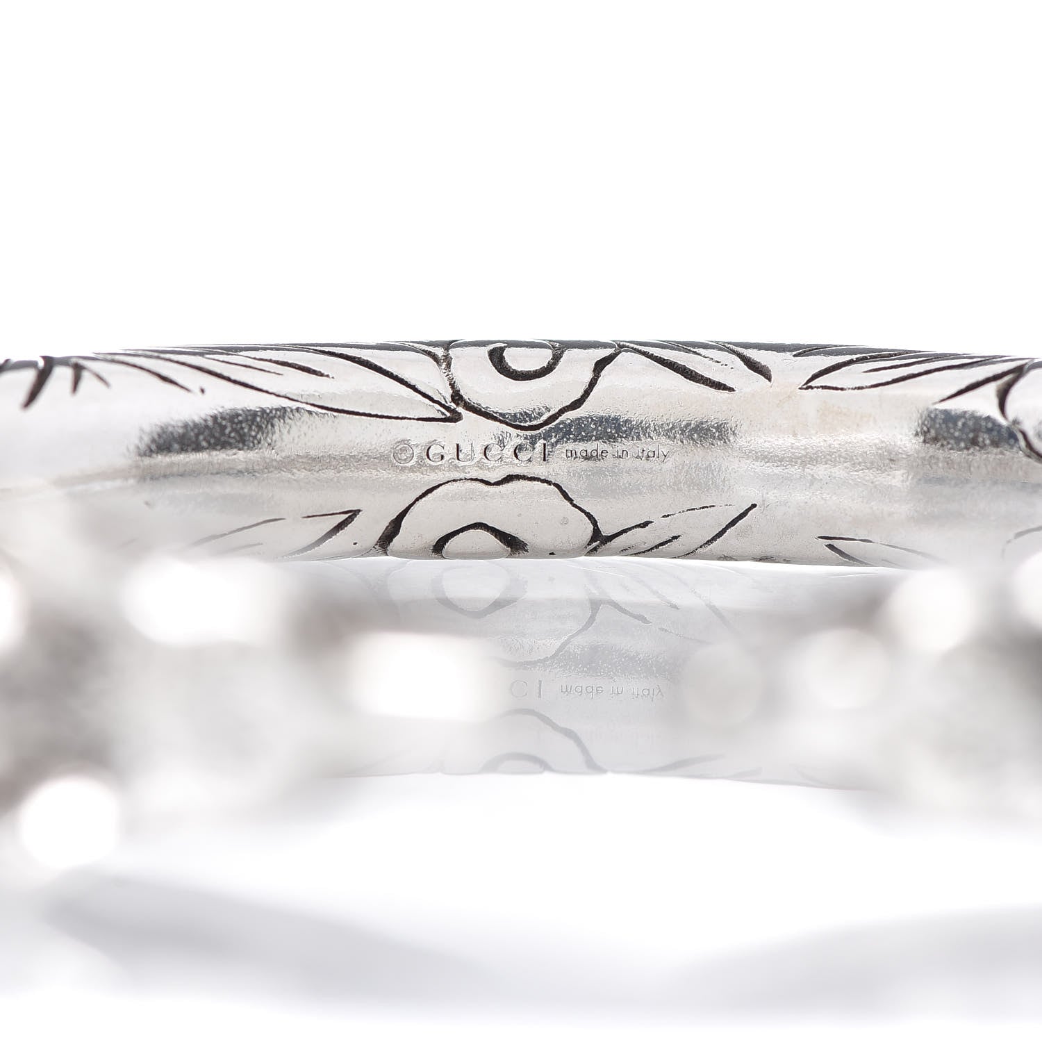 Gucci Sterling Silver Anger Forest Wolf Cuff Bracelet 5 of 6