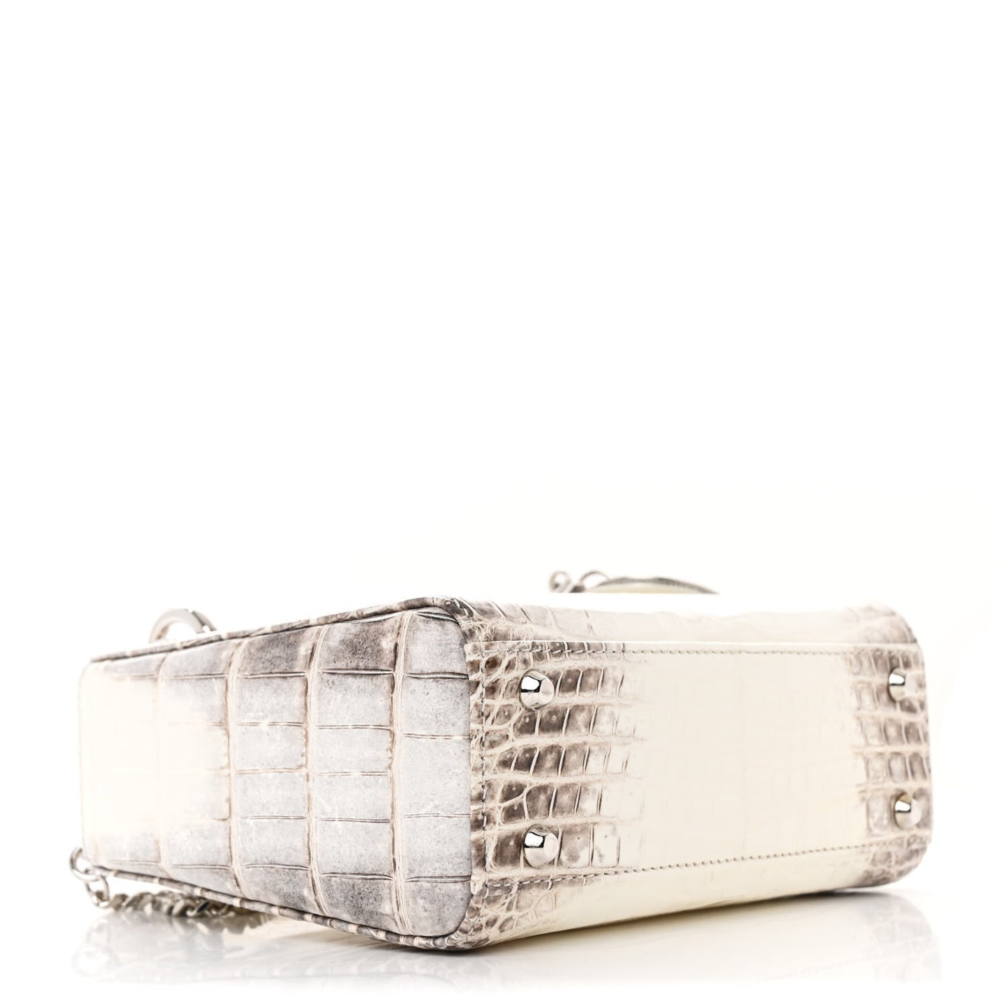 Niloticus Crocodile Himalaya Crystal Mini Lady Dior White