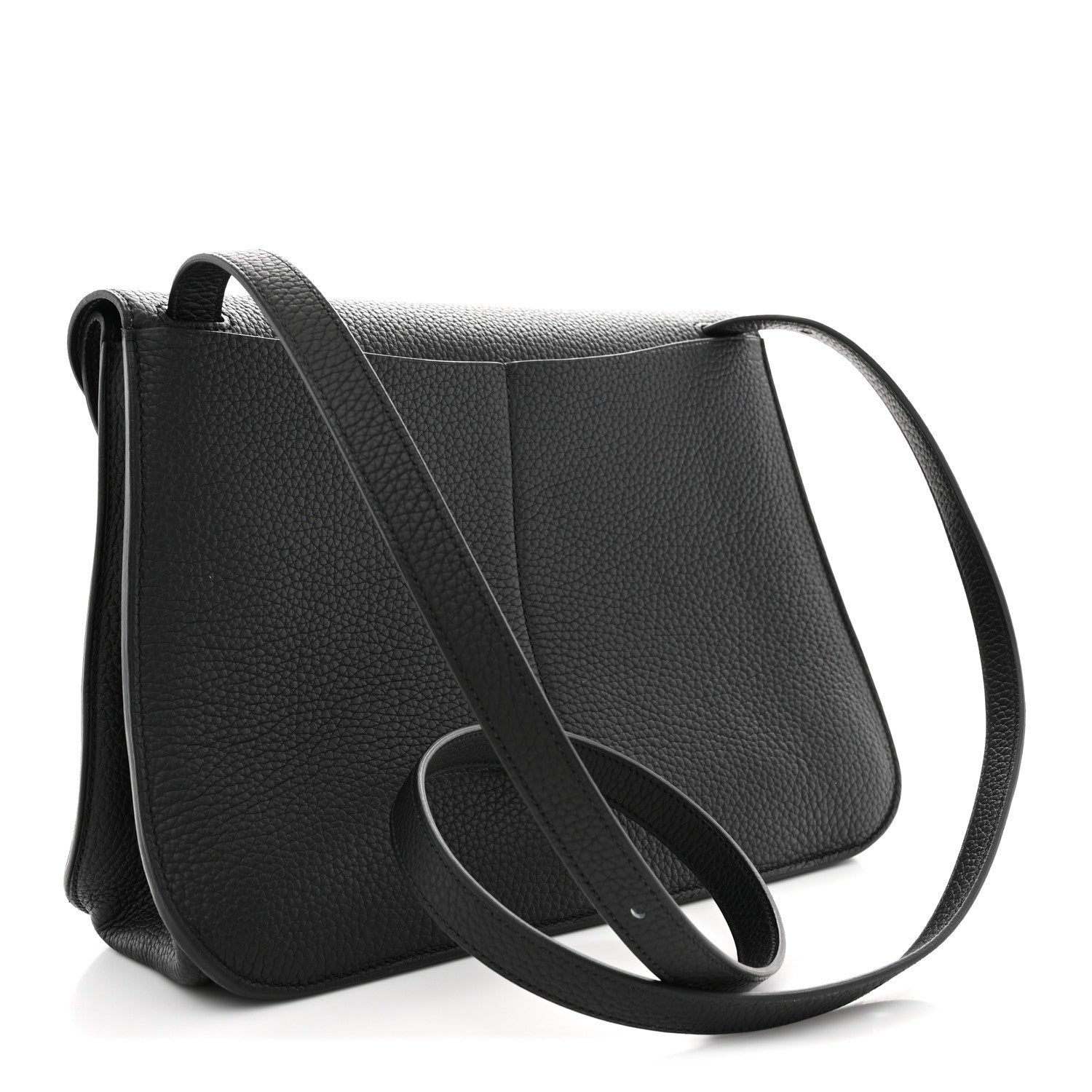 Hermes Taurillon Clemence Halzan 31 GM Black 3 of 10