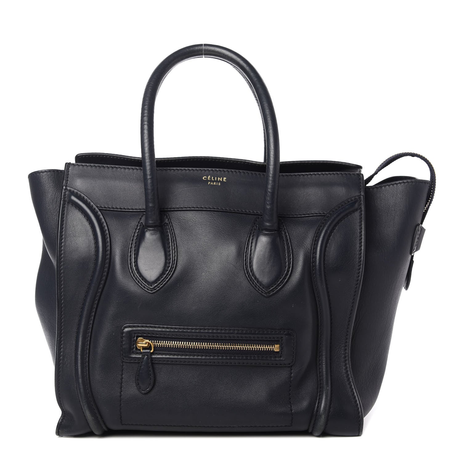 Celine Smooth Calfskin Mini Luggage Midnight 1 of 10