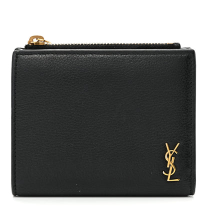 Saint Laurent Calfskin Compact Zip Wallet Black 1 of 7