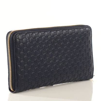 Gucci Microguccissima Large Zip Around Organizer Wallet Blue 3 of 8