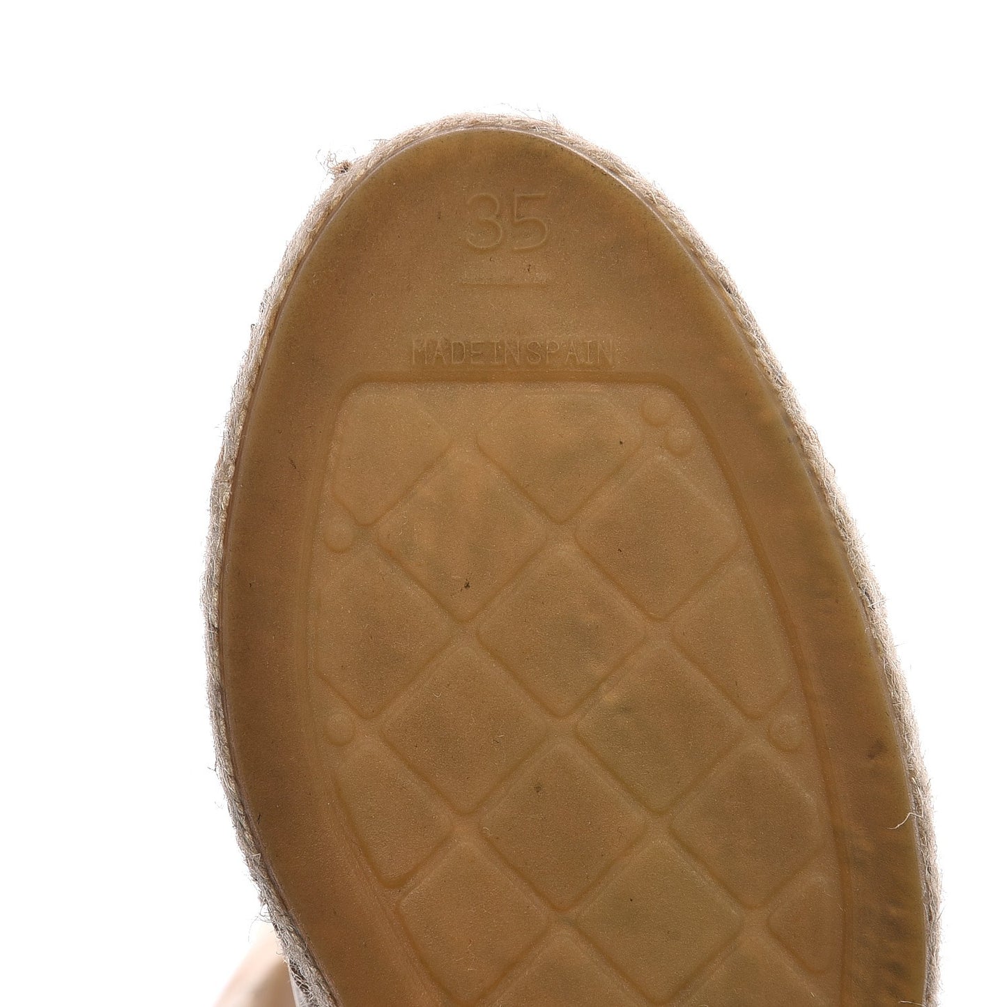 Lambskin CC Espadrilles 35 Beige Black