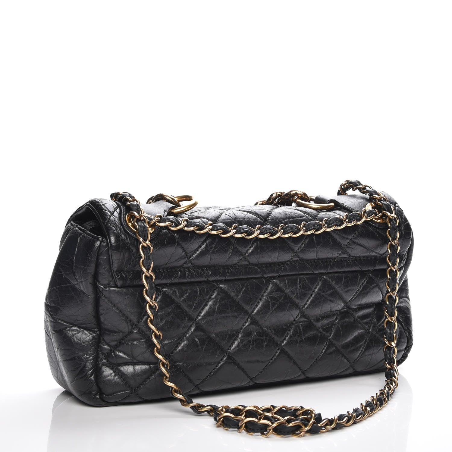 Chanel Aged Calfskin Quilted Small Pondichery Flap Black 4 of 9