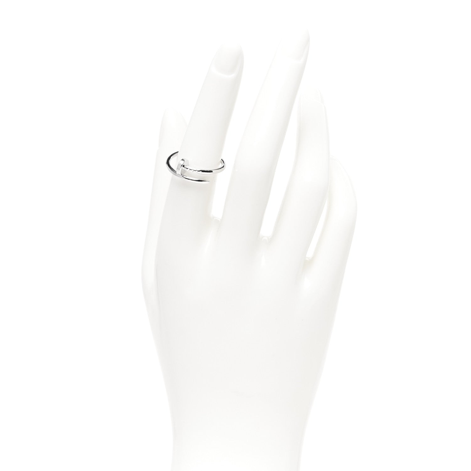 Cartier 18K White Gold Small Juste Un Clou Ring 54 6.75 4 of 5