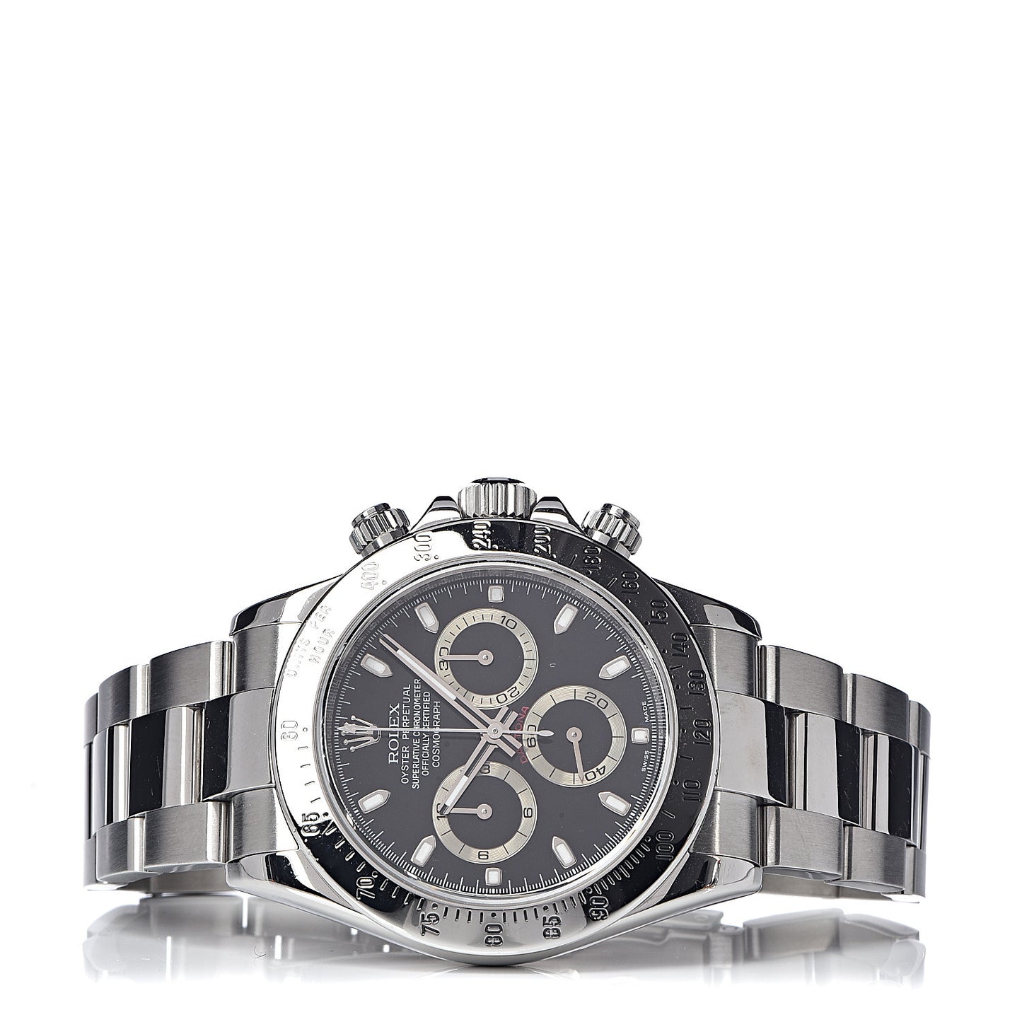 Stainless Steel 40mm Oyster Perpetual Daytona Cosmograph Watch Black 116520