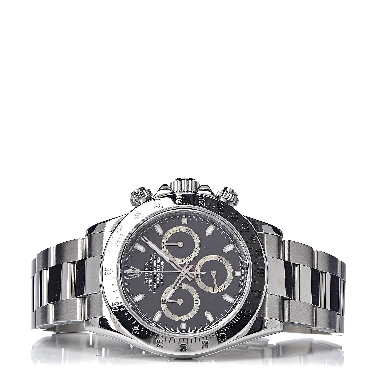 Rolex Stainless Steel 40mm Oyster Perpetual Daytona Cosmograph Watch Black 116520 3 of 8